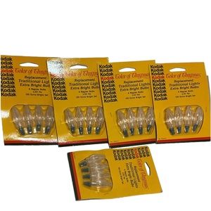 Kodak Replacement Christmas Light Bulbs Lot 3.5 V Mini Extra Bright 5 Packages